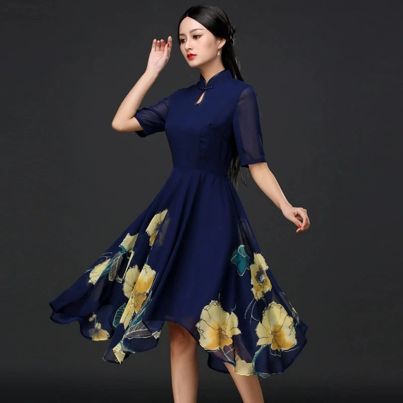 壹玺旗袍——修身时尚旗袍连衣裙夏季复古春夏显瘦