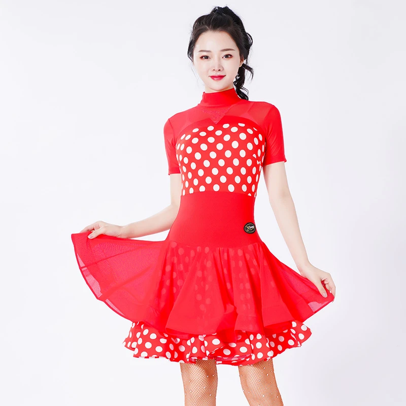 艺尚舞春夏拉丁练习服女成人国标舞裙吉特巴舞表演广场连衣裙1023