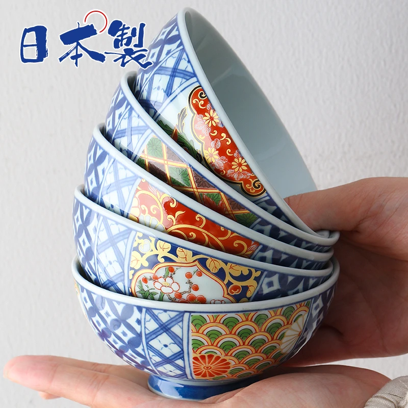 日本进口有田烧陶瓷碗古伊万里和风餐具日式吃饭汤面碗复古甜品碗