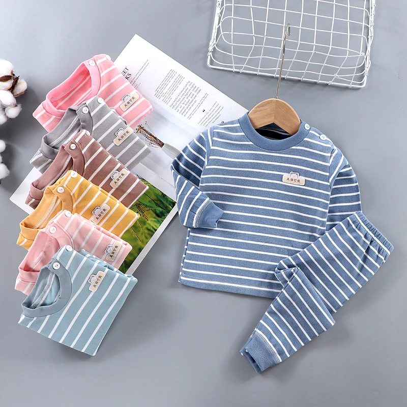 神婴宝宝童装儿童秋衣秋裤长袖保暖德绒婴儿女孩男孩秋款套装