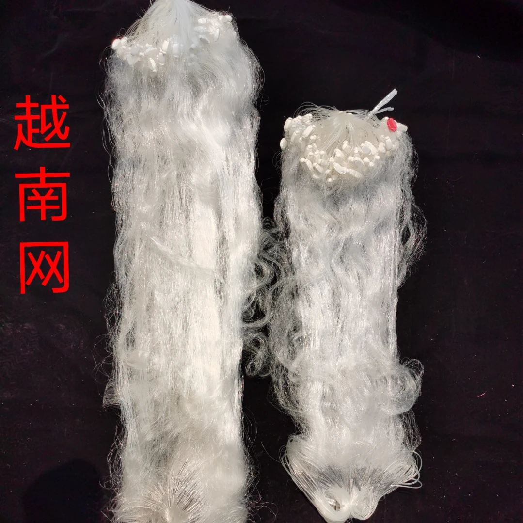 越南网三层细丝渔网一次性柔丝网黑雕黄刺鱼网罗非鱼鲫鱼网16号