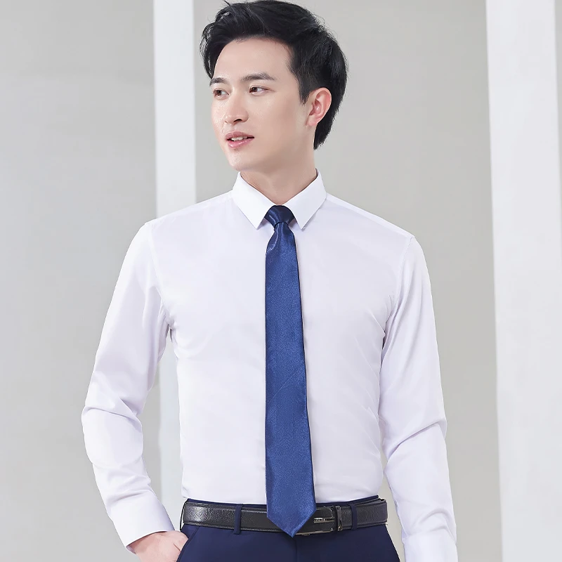 修身通勤平纹弹力长袖衬衫男款188-805长袖衬衫男