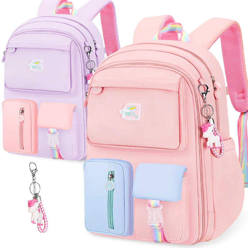 【冰箱式撞色大容量书包】4-9年级轻便时尚学生书包3550