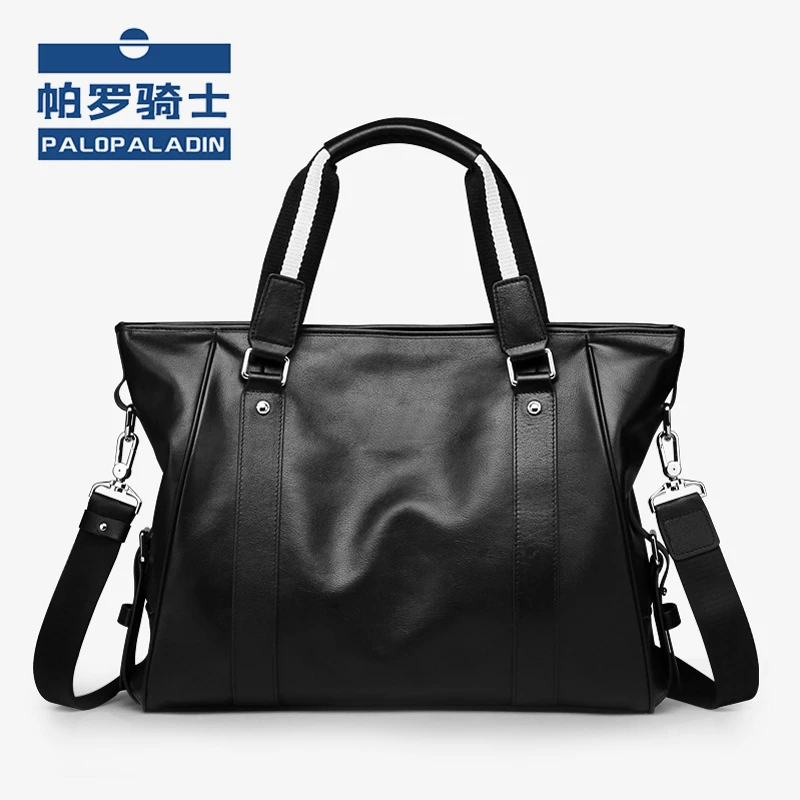 PALOPALADIN/帕罗骑士经典牛皮男包手提包电脑包出差商务公文包