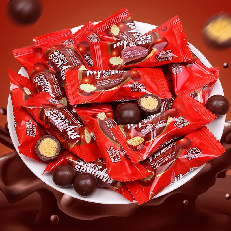 好百贝 好百贝麦丽素500g结婚喜糖巧克力味豆儿童糖果酥脆丝滑