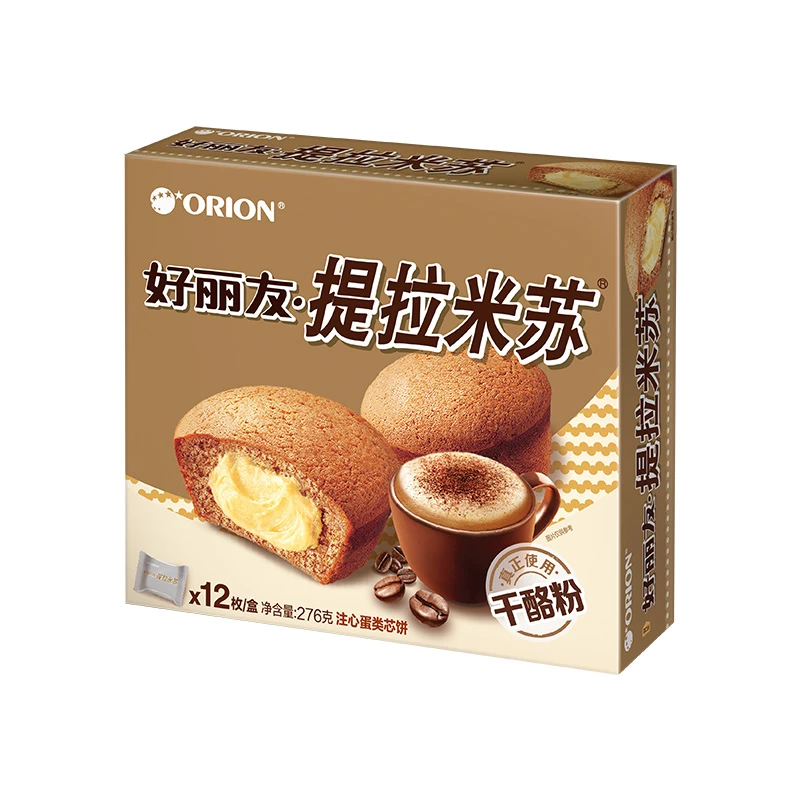 好丽友提拉米苏12枚276g/盒休闲零食糕点点心食品早餐早点下午茶