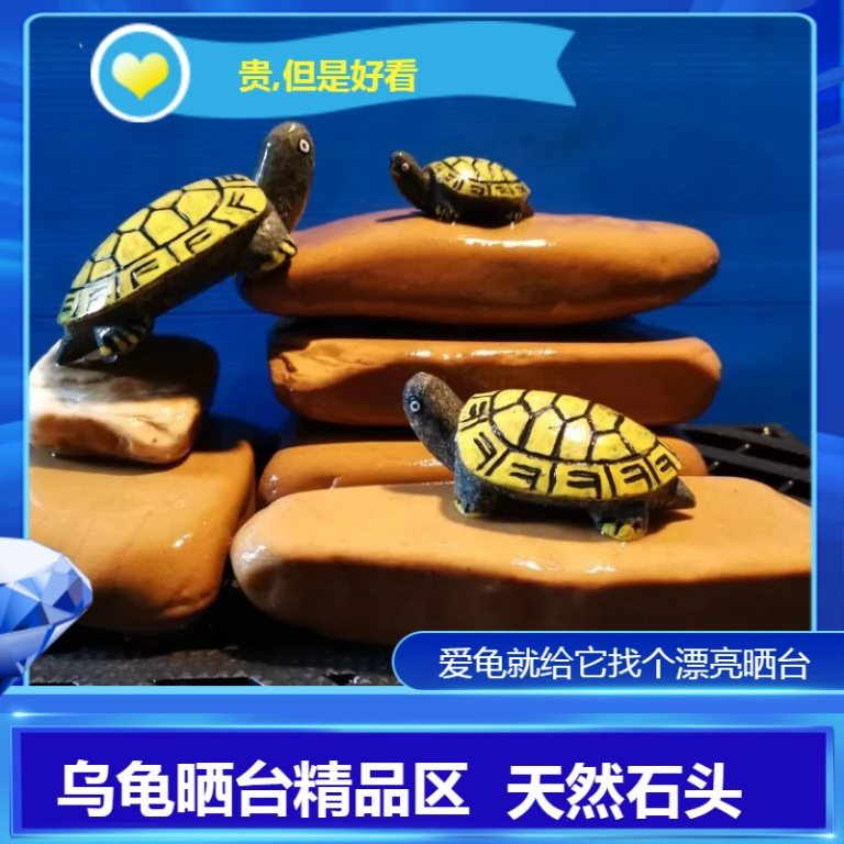 黄蜡石乌龟晒台石精品薄片薄板两面平搭桥躲避小青蛋龟晒背台包邮