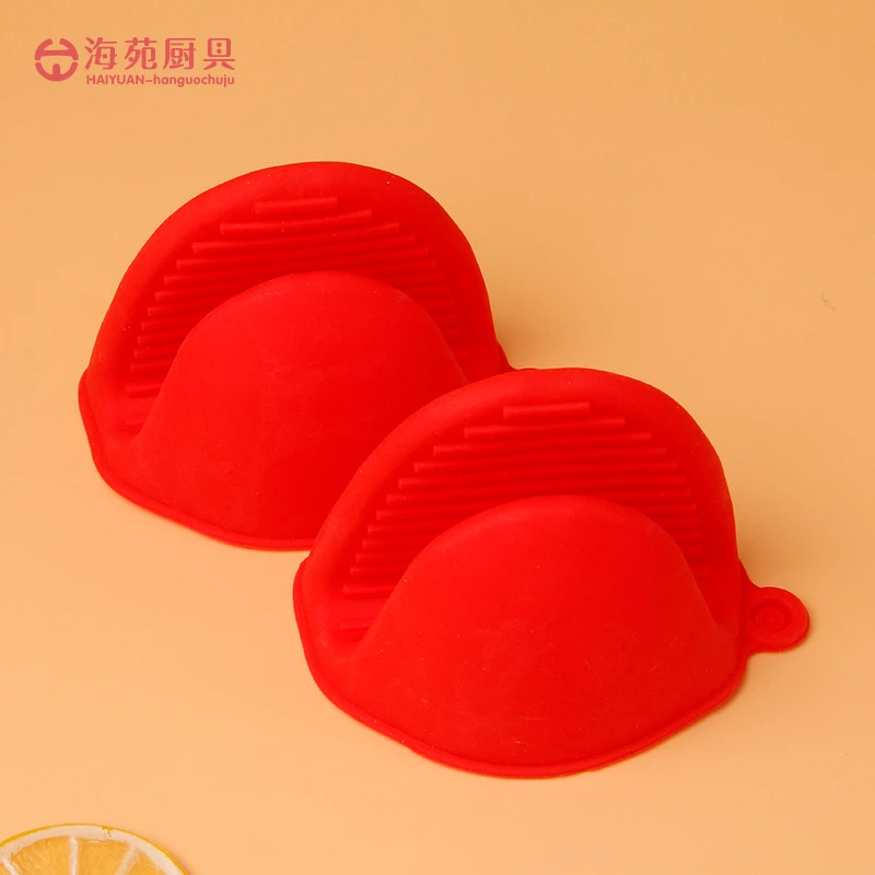 防烫手套硅胶隔热手套烤箱微波炉防烫手套耐高温家用防水两只装