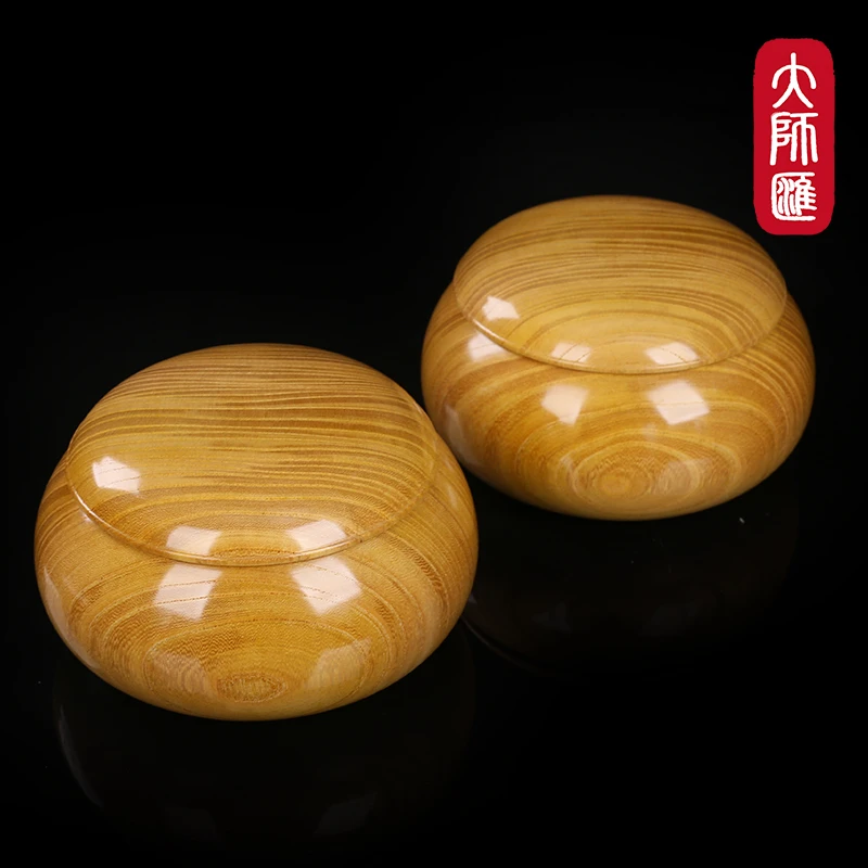 大师汇榉木平行围棋罐丸山木工制作围棋盒