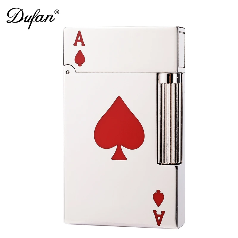 法国dufan红桃A可定制刻字充气高档个性朗声打火机送男友礼物