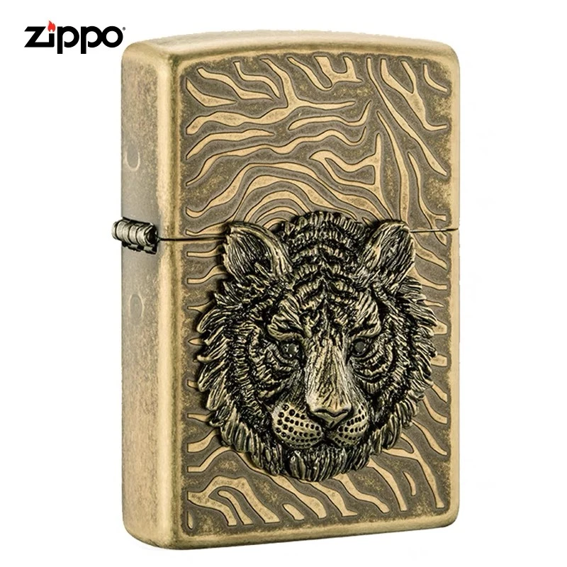 zippo 打火机 美国 虎睛（古铜色）ZBT-1-4韩版原版666