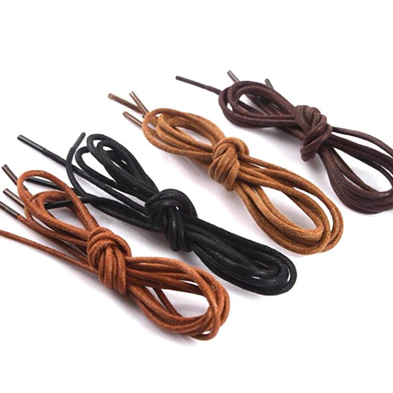 皮鞋鞋带靴子休闲鞋马丁靴工装靴打蜡绳子圆形细绳带男女黑白棕色