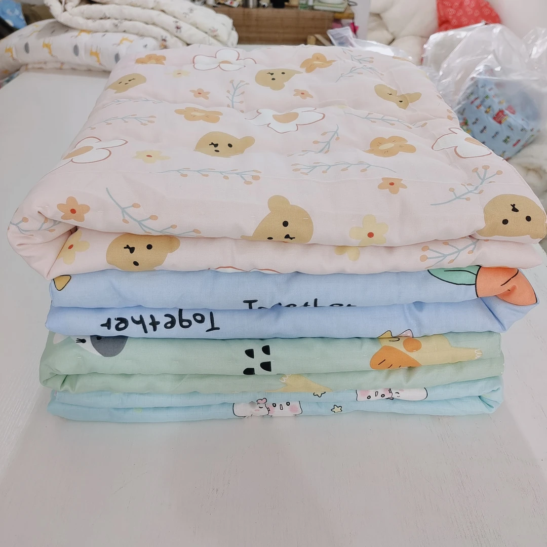 纯棉花手工婴幼儿棉花被子棉被宝宝包被无荧光剂双层纱纯棉被褥