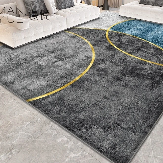 北欧简约加厚客厅书房沙发地毯茶几垫卧室床边毯可吸尘大面积地垫