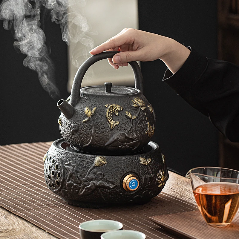 耐高温陶瓷煮茶壶电陶炉温酒器家用复古电加热黄酒花雕煮酒温酒器