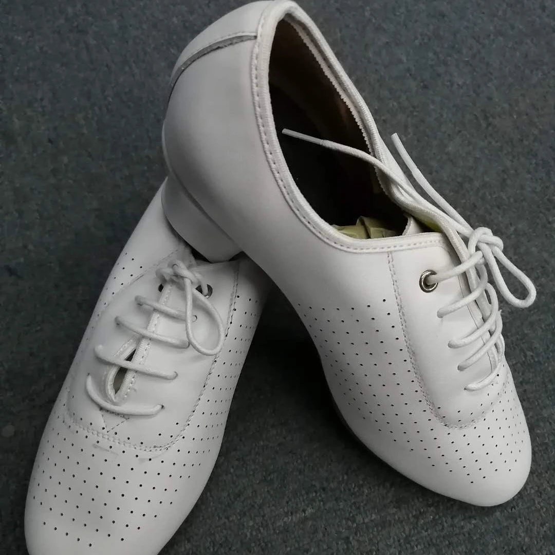 YSW-J艺尚舞新款女士白色皮鞋广场舞吉特巴拉丁水兵舞练功鞋