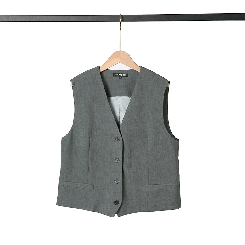 设计感西装小背心春秋款外搭叠穿女款马甲--NSW4440