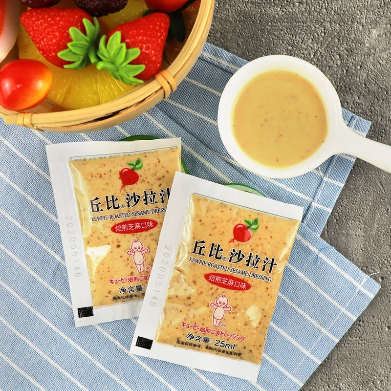 丘比沙拉汁25ml*20包焙煎芝麻口味日式脂肪水果蔬菜专用沙拉酱0