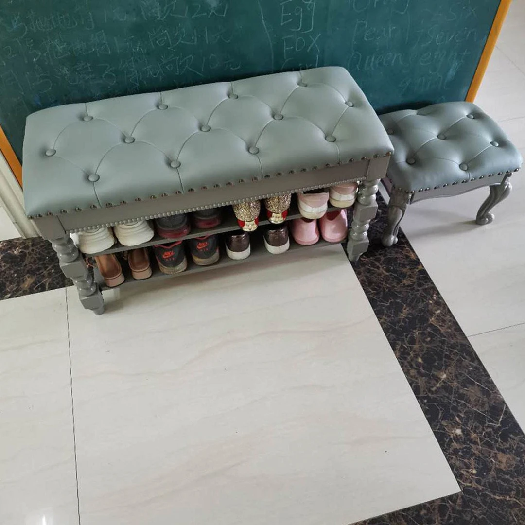 轻奢换鞋凳家用入户实木经济型可坐美式储物入户门口穿鞋凳玄关