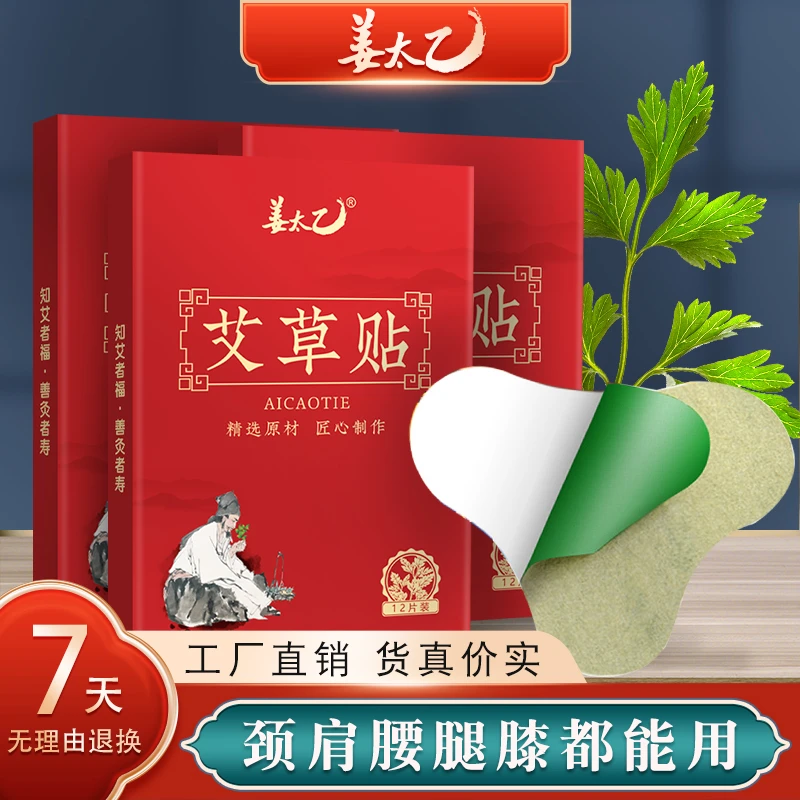 【姜太乙艾草贴】三年陈艾 颈肩腰腿全身 一贴多用 温和暖护艾灸贴