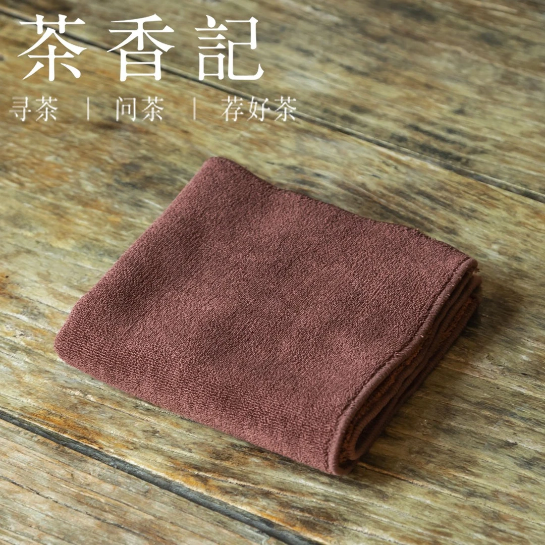 茶香记 双面加厚吸水茶巾 养壶巾 30*30cm 红色 柔软亲肤