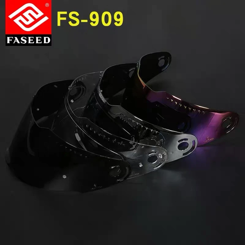 源自意大利FASEED头盔FS-909摩托车头盔全盔机车镜片遮阳高清镜片