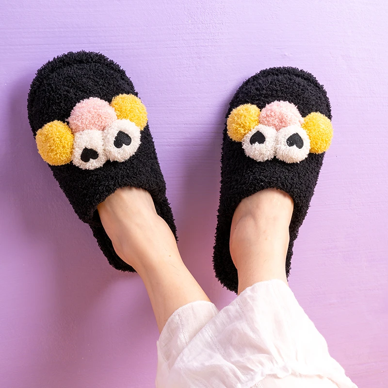 圣诞棉拖鞋女秋冬季可爱家居家用室内防滑情侣毛绒保暖卡通包跟男