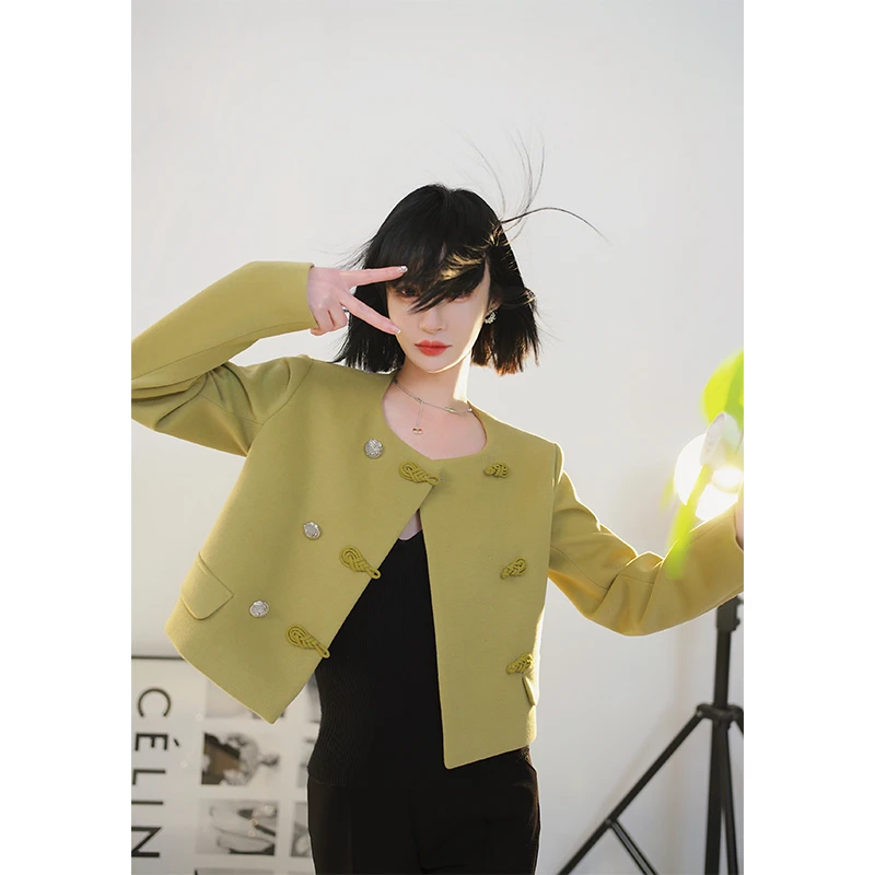 NAVST胶囊系列手工琵琶盘扣短外套C2112126WT2