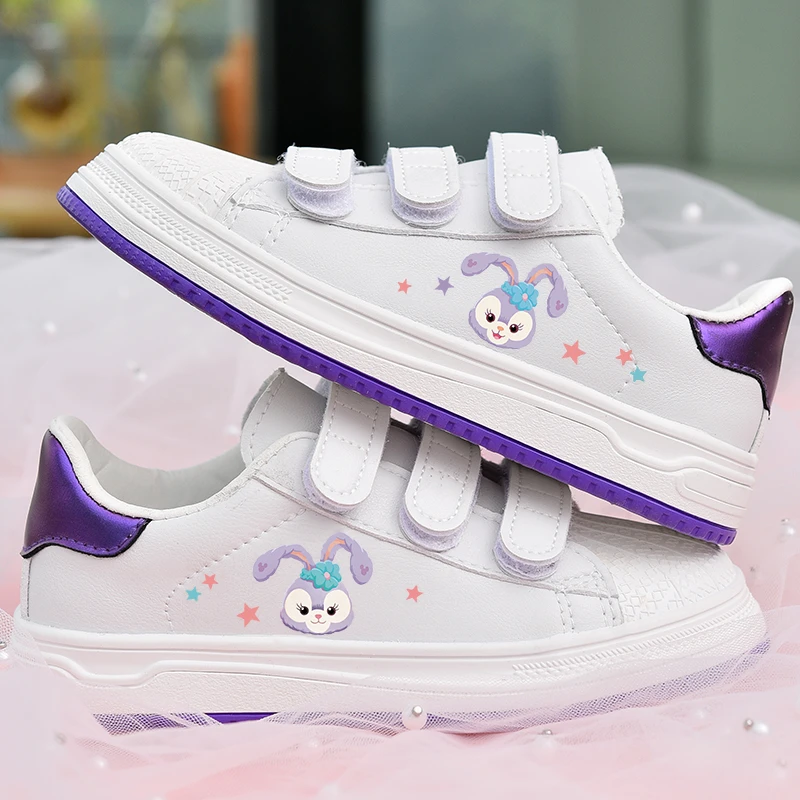 儿童小白鞋女童板鞋2025秋季新款低帮童鞋小学生运动鞋魔术贴单鞋