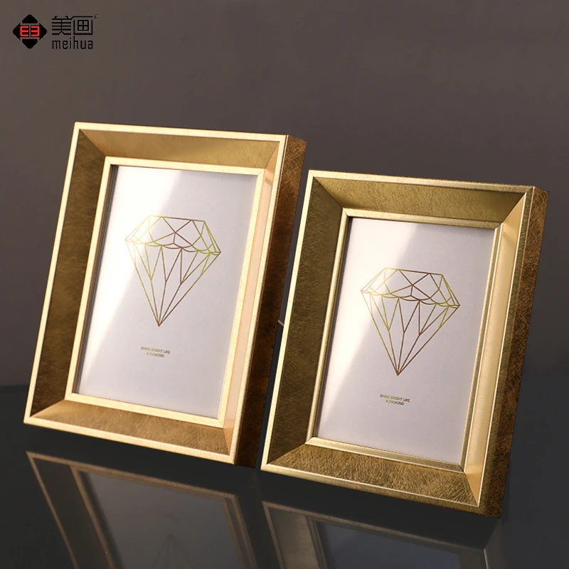 金色轻奢相框摆台相框架创意北欧式现代简约6 7 8 10寸照片框组合