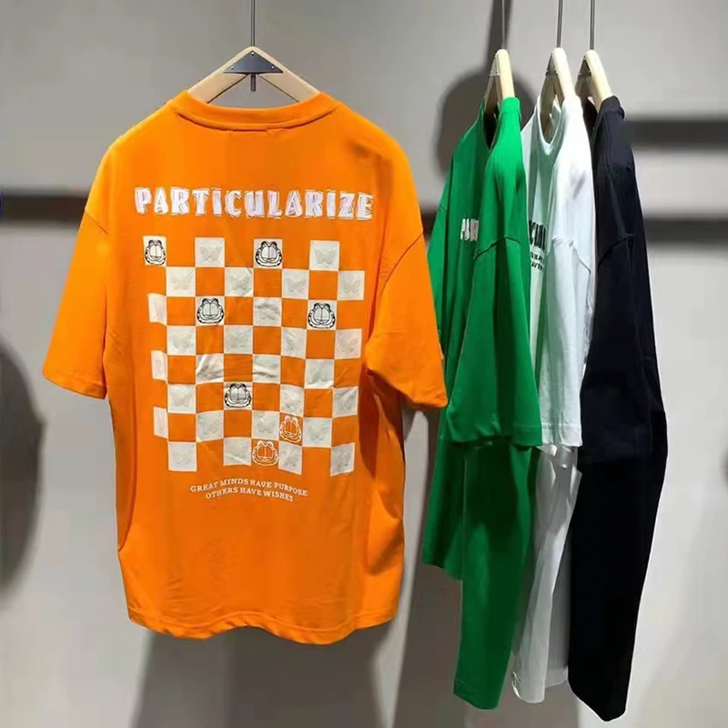 2025情侣潮牌新款短袖T恤男宽松大码印花发泡设计夏季设计师潮流