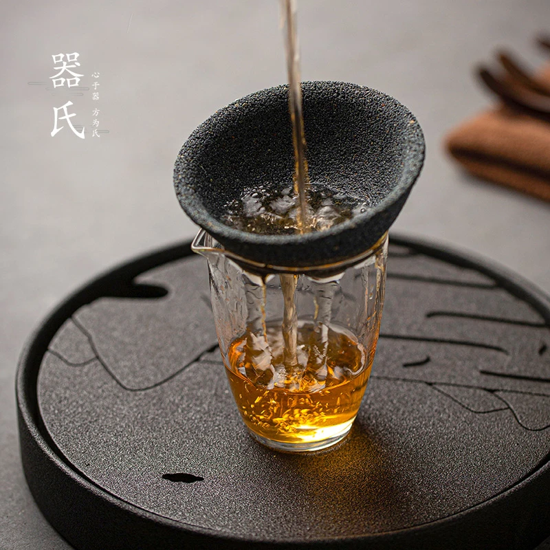器氏 无孔茶漏茶滤创意茶漏器 氧化铝矿石陶瓷过滤器功夫茶具配