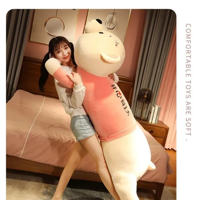 淘乐玩具：宠粉福利！1.5米可爱趴趴比心熊夹腿陪睡玩偶毛绒玩具