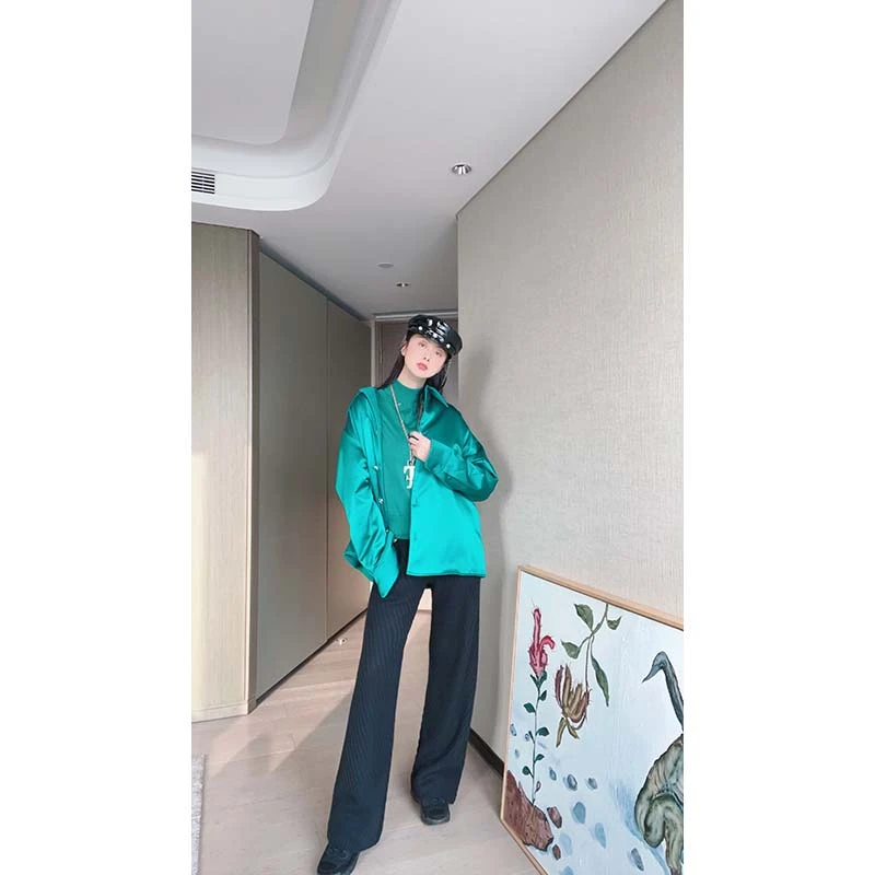 TRACYCHU时尚经典黑色LP原绒BABY CASHMERE小山羊绒织花羊绒裤