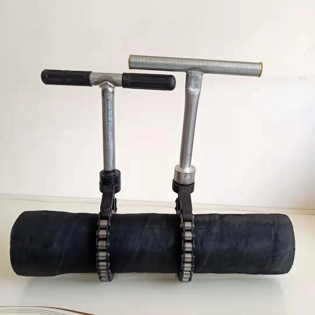 散装水泥罐车配件打灰管抱箍卸料管用大滚珠链条卡子喉箍抱卡