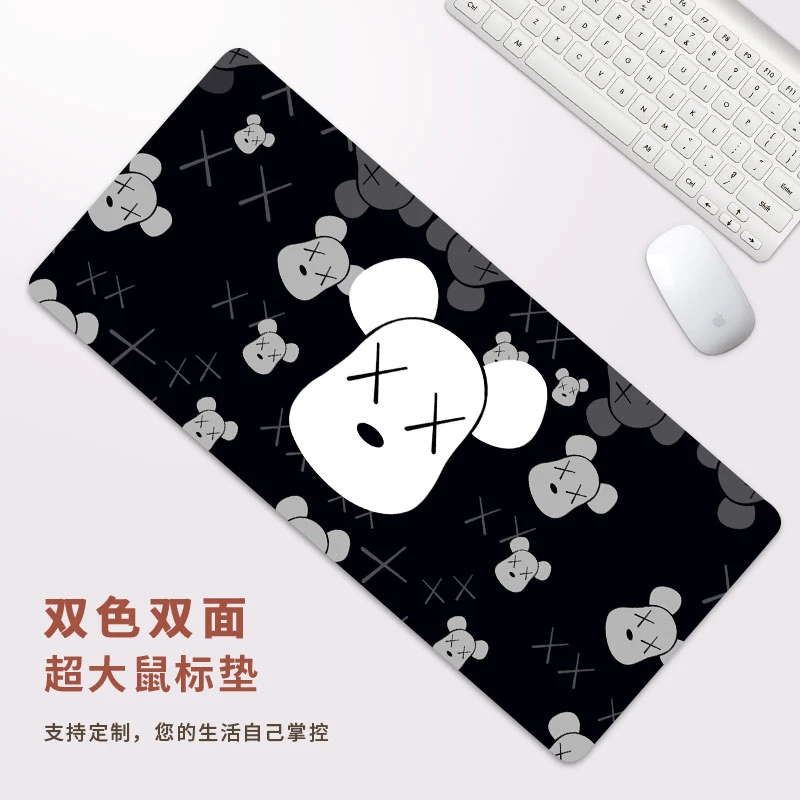 超大号创意防水皮革鼠标垫电竞定制卡通办公家用桌学习推荐键盘垫