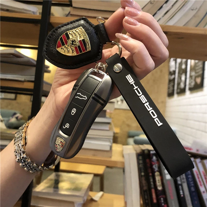 深空灰新款保时捷卡宴Macan帕拉梅赛道版钥匙壳718/911钥匙包套扣