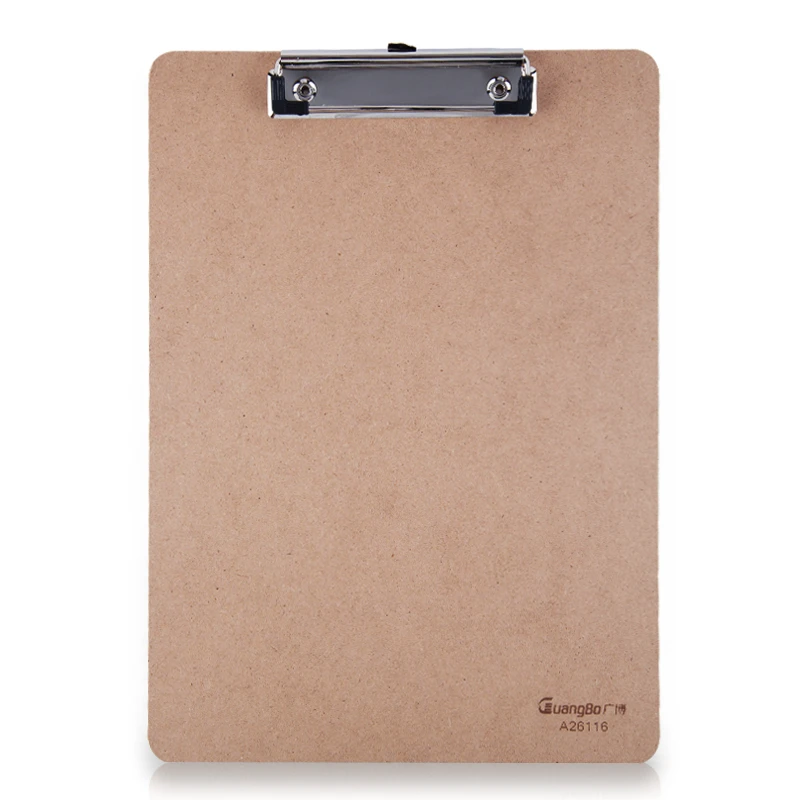 广博 平夹型设计木质A4书写方便文件板夹/文件夹板/办公用品黄色