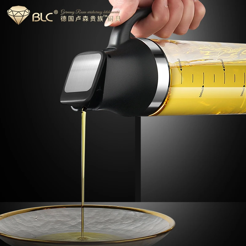 BLC 玻璃油瓶德国自动开合防漏油壶油罐家用厨房酱油醋调料瓶