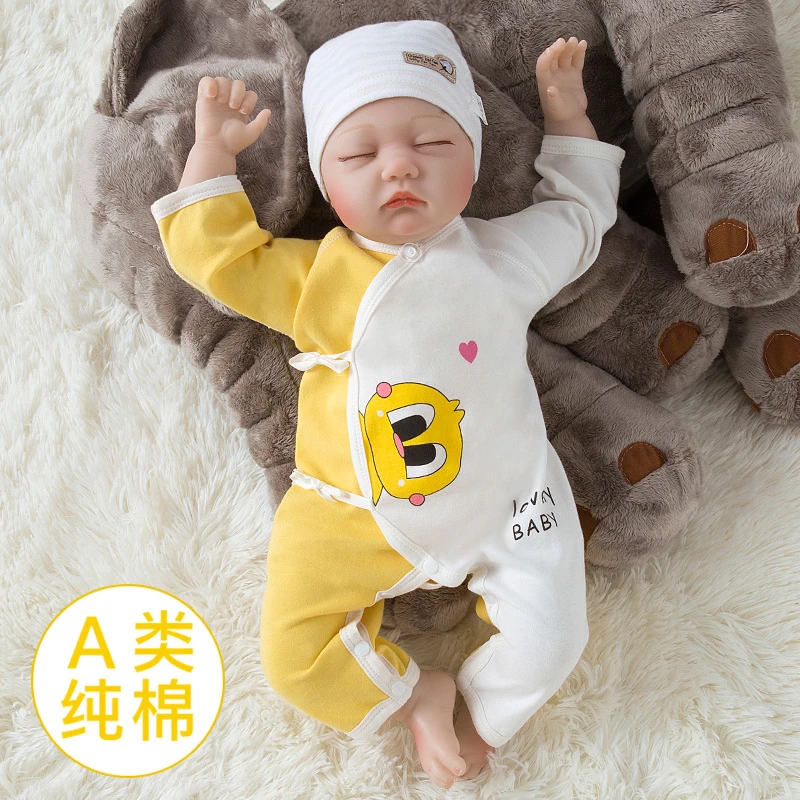 新生婴儿儿衣服纯棉宝宝连体衣爬服满月和尚服初生春秋哈衣超洋气