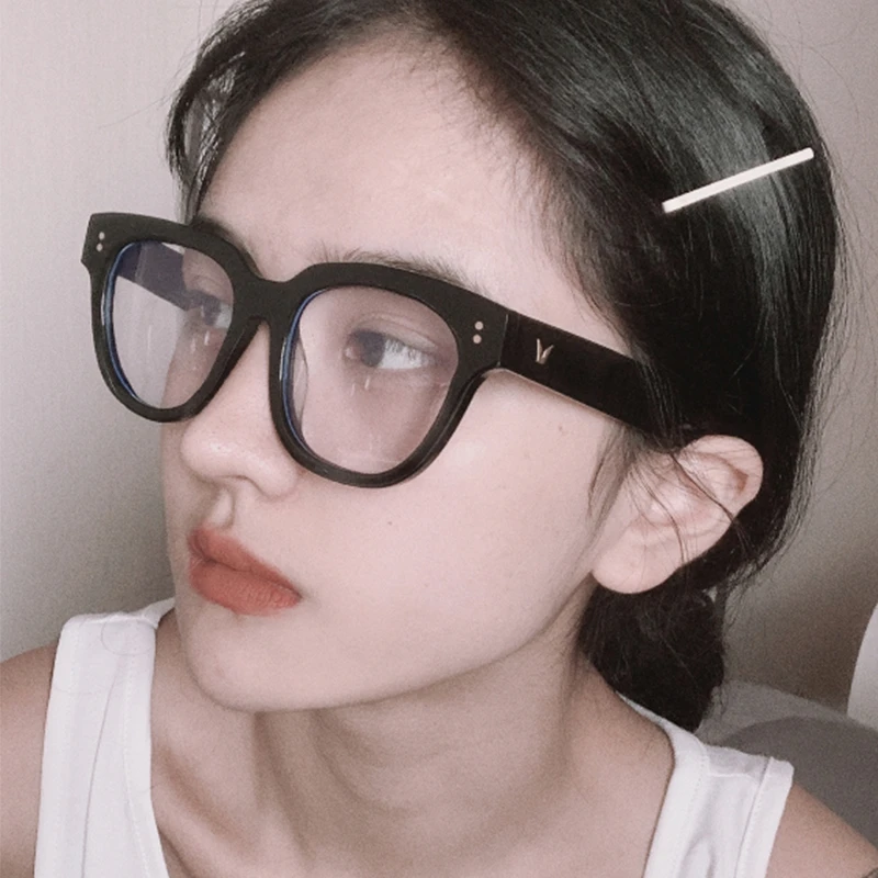 黑框眼镜女素颜神器防辐射抗蓝光疲劳眼睛网红同款大框近视眼平光