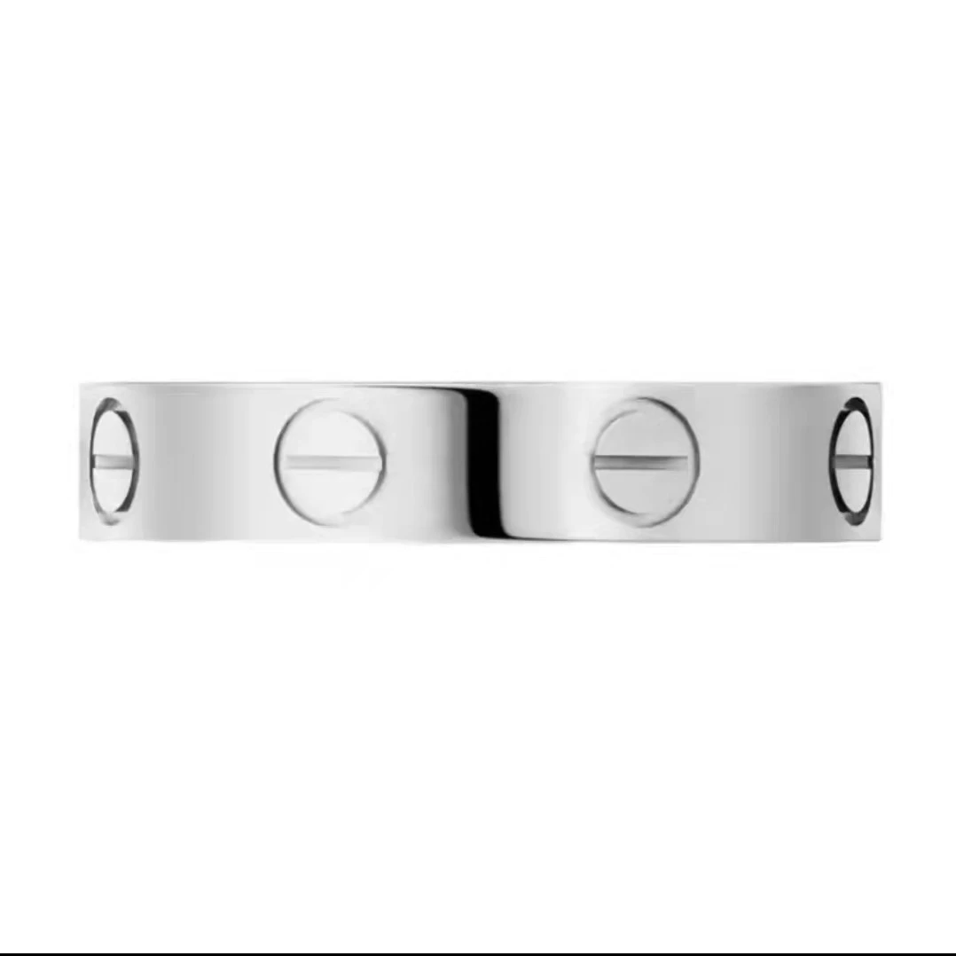 99新 Cartier/卡地亚 卡地亚Cartier LOVE系列55号窄版白金戒指