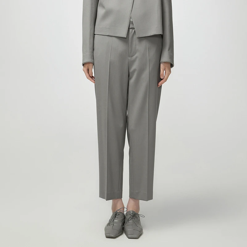 LESS锥形裤女新潮宽松时尚简约通勤西裤九分裤2L8E72230