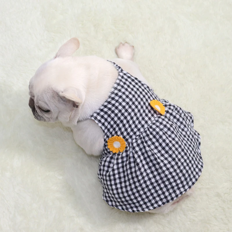 宠物狗狗法斗巴哥斗牛犬裙子春夏薄款比熊博美可爱吊带裙公主裙子