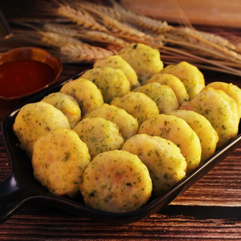 哈喽婷婷 海苔饱满虾仁饼 半成品油炸小吃 250g/包*8包