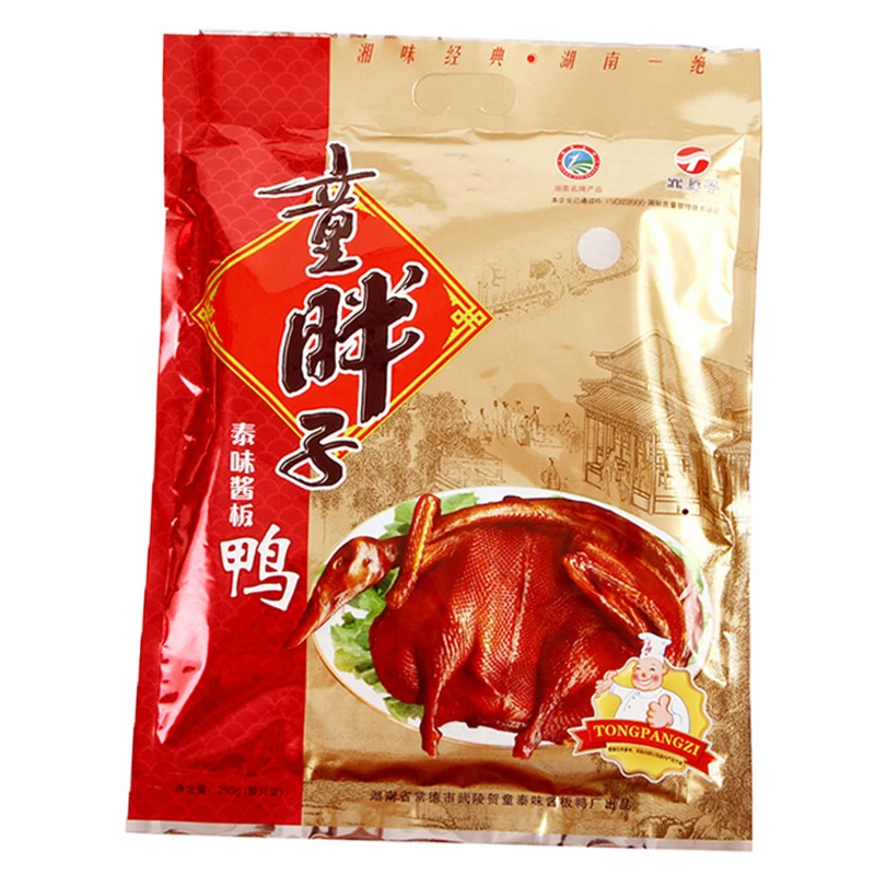 童胖子酱板鸭微辣260g湖南常德特产老鸭大礼包加辣包装手撕鸭零食