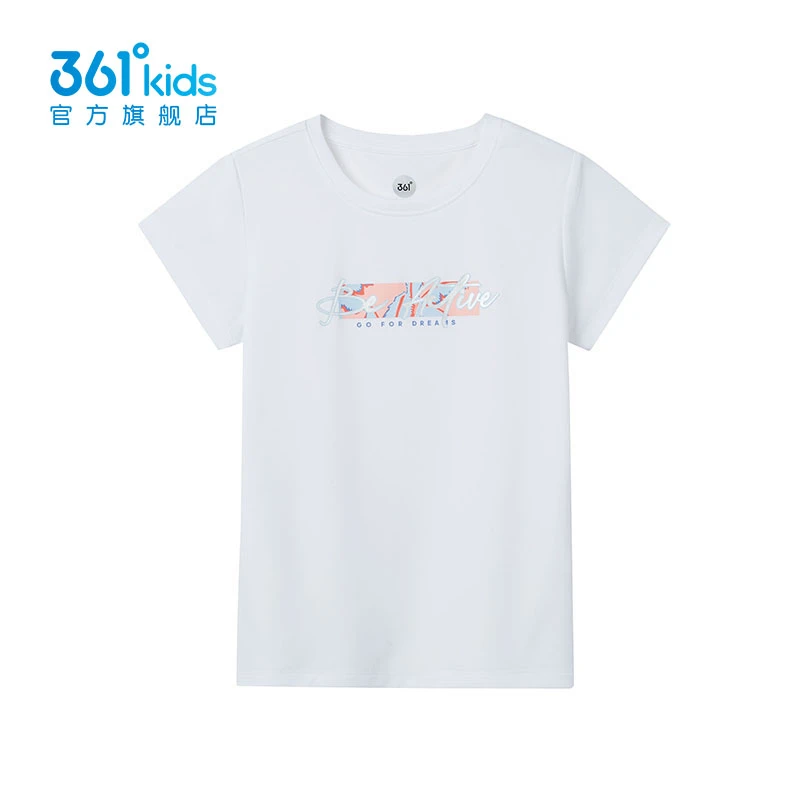 361°童装 中大童圆领半袖透气打底衫夏季女童新款短袖N62221202