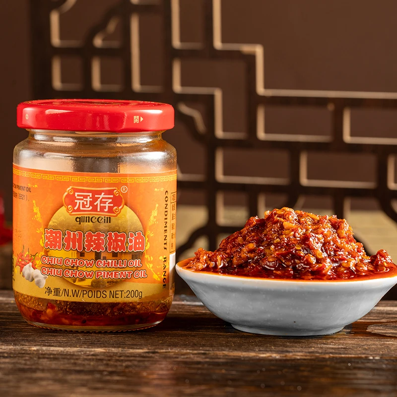 guncein/冠存辣椒蒜蓉酱下饭菜潮州虾米豆鼓辣椒酱香辣新鲜辣椒油