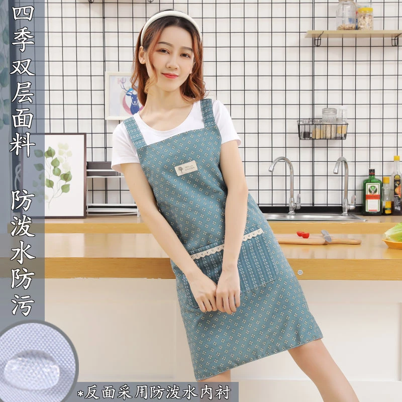 围裙女家用厨房防水防油可爱网红洋气时尚成人做饭工作服田园风