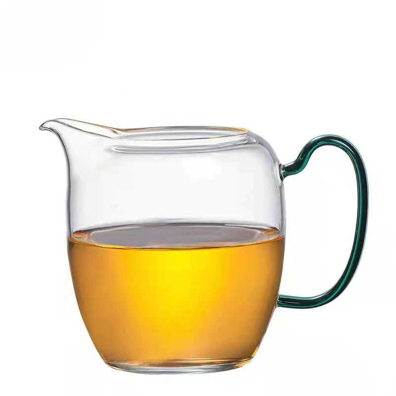 双越满口公道杯玻璃茶具分茶器家用耐热加厚过滤透明家用手工炫彩